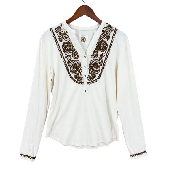 Double D Ranch Tops - DOUBLE D Shirt Long Sleeve Ivory